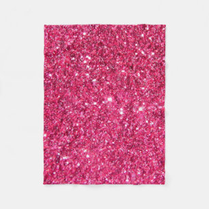 Glamour-heißes Rosa-Glitzer Fleecedecke