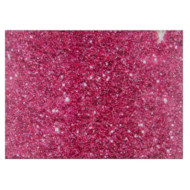 Glamour-heißes Rosa-Glitzer Schneidebrett (Vorderseite)