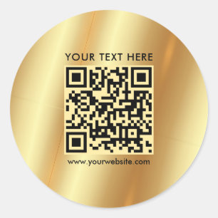 Glamour Ihres QR-Codes für benutzerdefinierte Text Runder Aufkleber