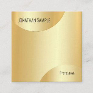 Glamour Imitate Gold Template Modernes Design Quadratische Visitenkarte