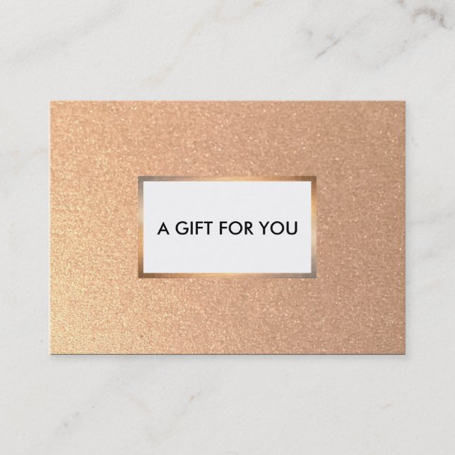 Glamour Imitate Kupfer Gold Geschenkkarte Rabattkarte (Vorderseite)