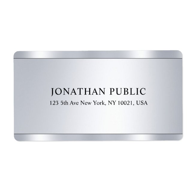 Glamour-Imitate Silver Modern Elegante Vorlage (Vorne)