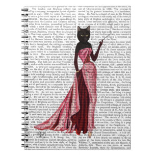 Glamour-Katze in Rosa 2 Notizblock