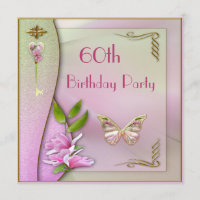 Glamour Key, Magnolia & Butterfly 60. Geburtstag