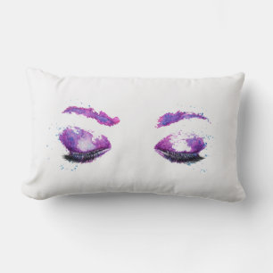 Glamour Lila Eyes & Brows Wasserfarbe Lendenkissen