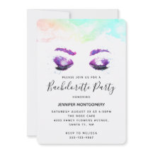 Glamour Lila Eyes Watercolor Bachelorette