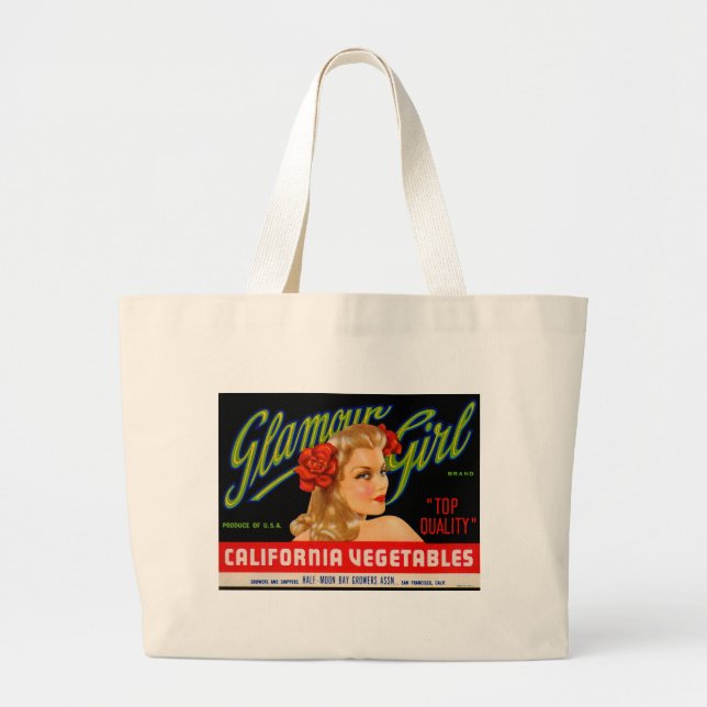 Glamour-Mädchen Jumbo Stoffbeutel (Vorne)