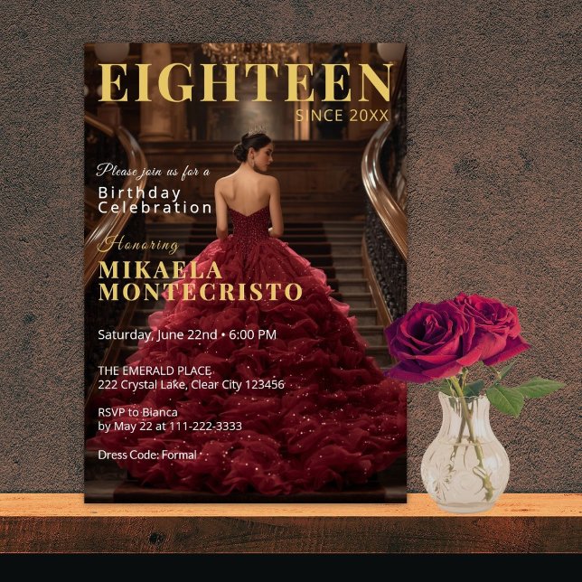 Glamour Magazine Style 18. Geburtstag Einladung (Von Creator hochgeladen)