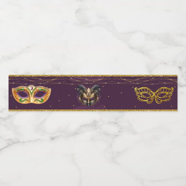 Glamour Masquerade Gastgeschenke (Einzelnes Label)