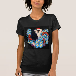 Glamour Model in Mohnblumenbeet, ART von LeahG T-Shirt