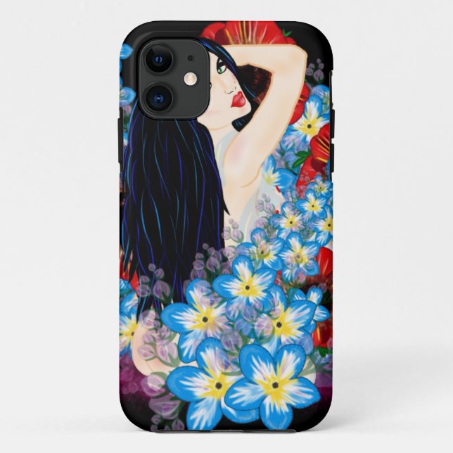 Glamour Model in Poppy Blume bed, ART by LeahG Case-Mate iPhone Hülle (Rückseite)
