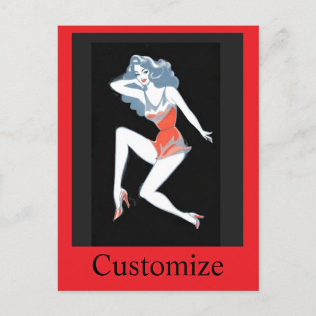 Glamour Model Posing Thunder_Cove Postkarte (Vorderseite)