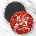 Glamour Modern Double Monogram Vielen Dank Magnet<br><div class="desc">Dieses einfache und moderne Design besteht aus Serifen und Sans Serif Typografie. Ideal für Gastgeschenke.</div>