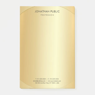 Glamour Modern Minimalistische Custom Gold Look Post-it Klebezettel