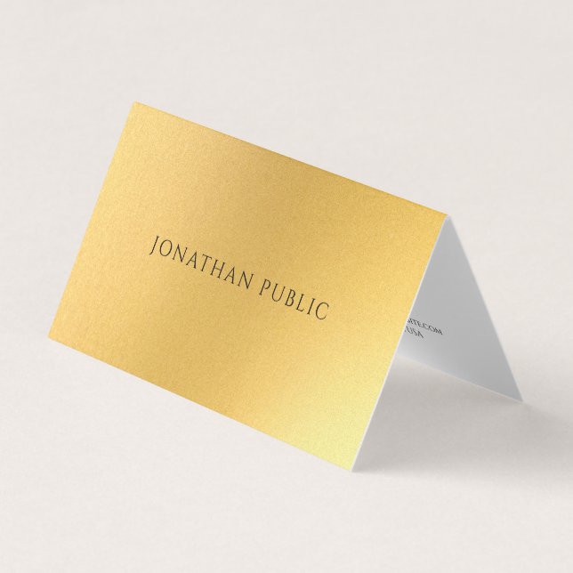 Glamour Moderne elegante Imitate Gold Template Pre Visitenkarten (Vorderseite)