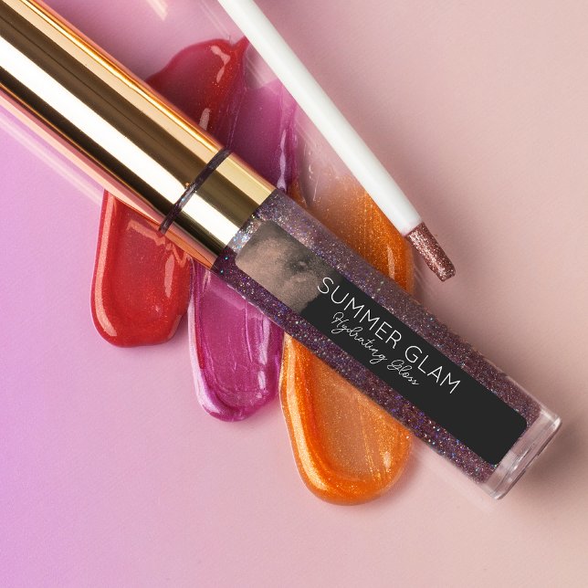 Glamour Modernes Lipstick-Lippenglanz-Schwarzes Et Etiketten (Von Creator hochgeladen)