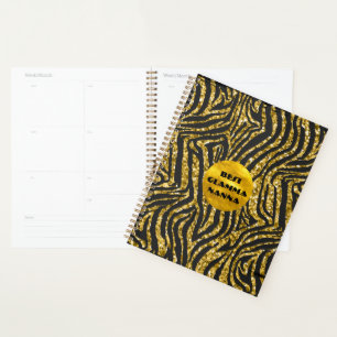 Glamour Oma Gold Black Animal Print Glam ma Planer