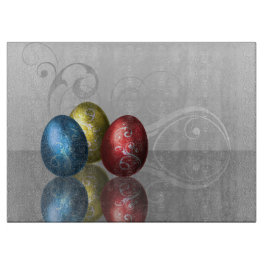 Glamour-Ostereier - Ausschnitt-Brett Schneidebrett