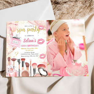 Glamour Party Glitz Glam Wellness-Center Girl Make Einladung