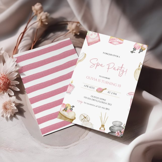 Glamour Party Glitz Glam Wellness-Center Girl Make Einladung (Von Creator hochgeladen)