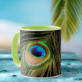 Glamour Peacock Feather Black Tasse