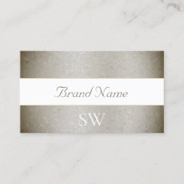 Glamour Pearly Silver Snake Pattern und Monogramm Visitenkarte