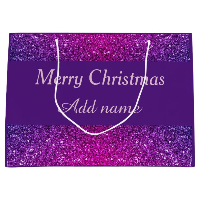 Glamour personalisierte Weihnachtsgeschenke Große Geschenktüte (Vorderseite)