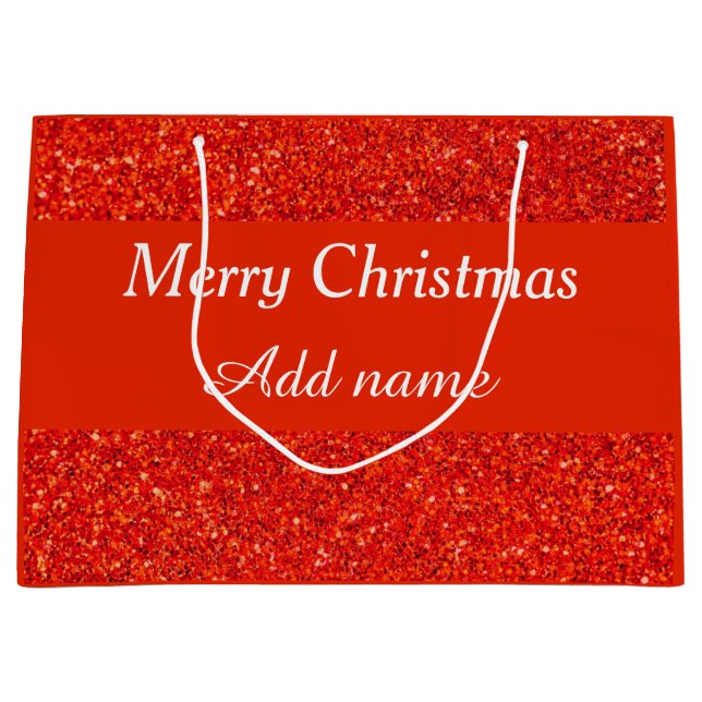 Glamour personalisierte Weihnachtsgeschenke Große Geschenktüte (Vorderseite)