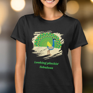 Glamour-Pfau-Wortwitz-Design T-Shirt