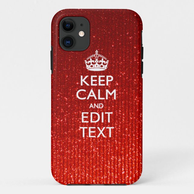 Glamour Red Festive Personalisiert Behaltend Ruhe Case-Mate iPhone Hülle (Rückseite)