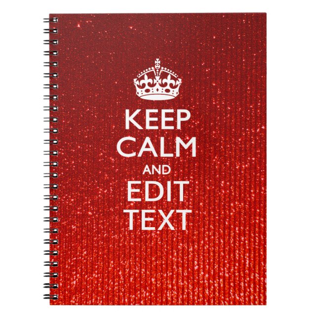 Glamour Red Festive Personalisiert Behaltend Ruhe Notizblock (Vorderseite)