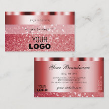 Glamour Red Sparkling Glitzer mit Logo Shimmery