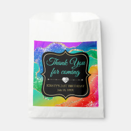 Glamour Regenbogen Alkohol Tinte Agate Geburtstag Geschenktütchen
