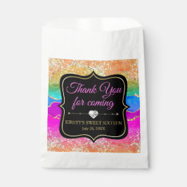 Glamour Regenbogen Alkohol Tinte Agate Sweet 16 Geschenktütchen