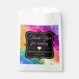 Glamour Regenbogen Alkohol Tinte Agate Sweet 16 Geschenktütchen
