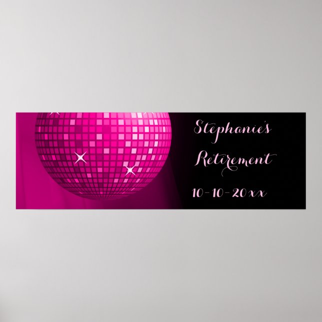 Glamour Retirement Hot Pink Party Diskothek Ball Poster (Vorne)