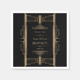 Glamour Roaring 20's Great Gatsby Wedding Serviette