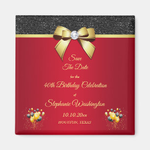 Glamour Romantik Elegante Geburtstag Magnet