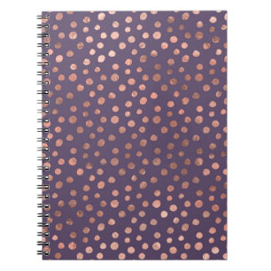 Glamour Rose Gold Foil und Lavendel Art Dots Notizblock