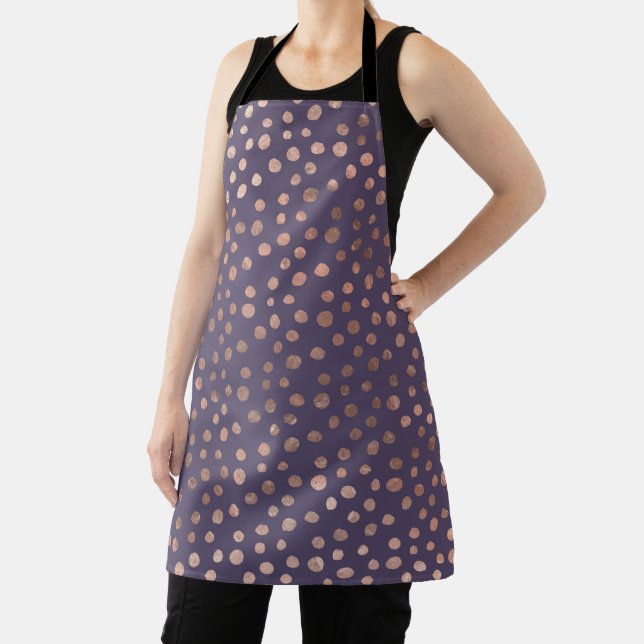 Glamour Rose Gold Foil und Lavendel Art Dots Schürze (InSitu)