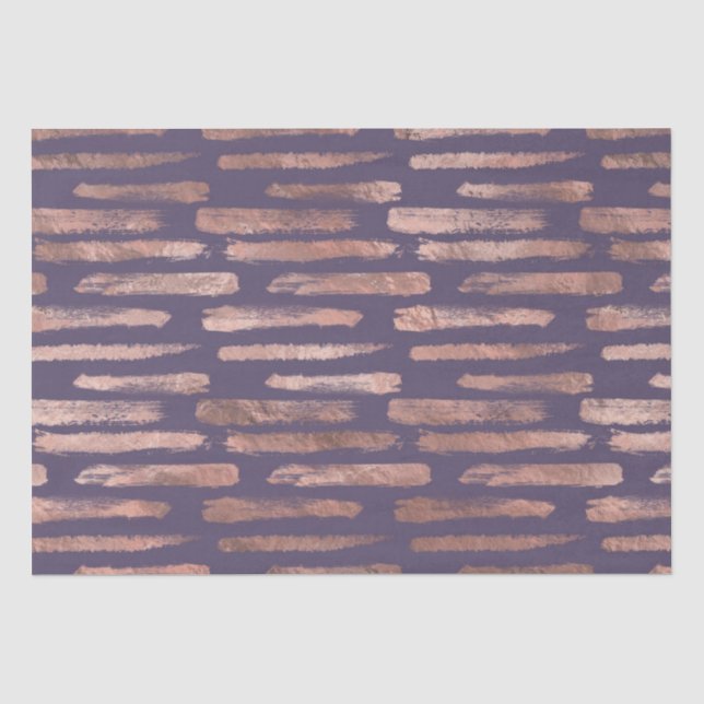 Glamour Rose Gold Found Lavendel Pinselstriche Seidenpapier (Vorderseite)