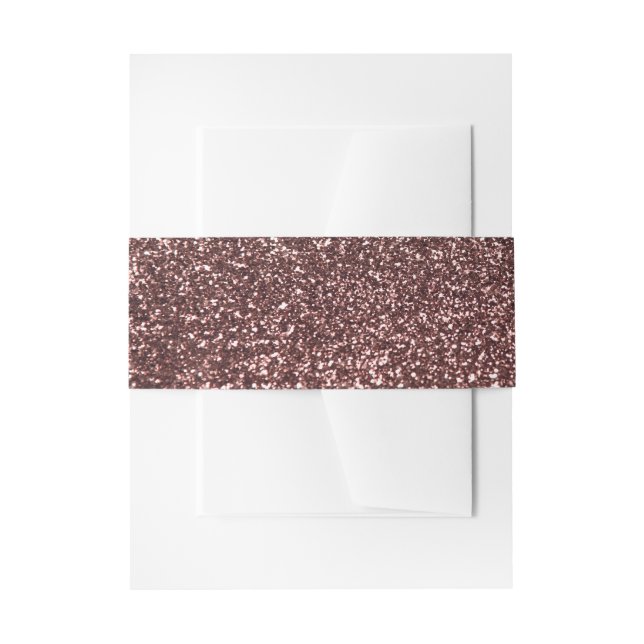 Glamour Rose Gold Glitzer Image Wedding Einladungsbanderole (Vorderseite Beispiel)