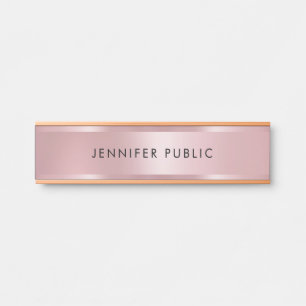 Glamour Rose Gold Moderne Elegante Vorlage Türschild