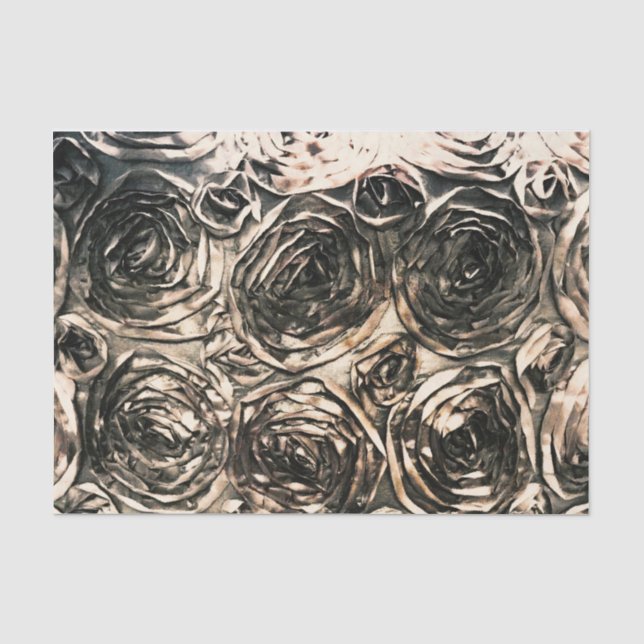 Glamour Rose Goldbronze Rustikales Blumengläschen Seidenpapier (Vorderseite)