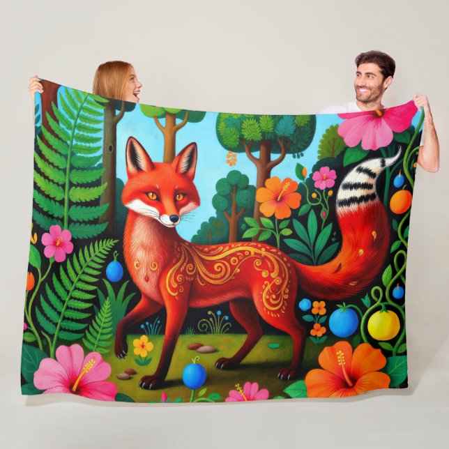 Glamour Rotfuchs Tier Fleecedecke (Beispiel)
