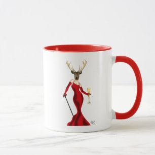 Glamour-Rotwild im Rot Tasse