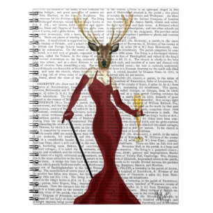 Glamour-Rotwild in Marsala Notizblock