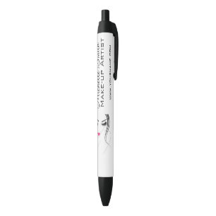 Glamour Schwarz-weiß Pink Lashes Makeup Kugelschreiber