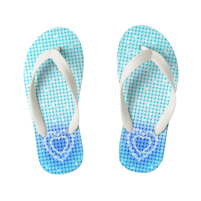 Glamour Sea Blue Diamond Kinderbadesandalen (Fußbett)