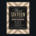 Glamour Shimmer | PARTY EINLADUNG 16 . GEBURTSTAG<br><div class="desc">Feiern Sie diesen Meilenstein, indem Sie diese lustige und elegante 16 . Geburtstag-Party Einladung senden. Diese Einladung enthält viel Glitzer und viel Glück mit einem cremefarbenen Pink. Auf der Rückseite ist ein hübsches Glitzer-Muster, das eine besondere Touch einlädt. Die Textur des Glitzer besteht aus Imitaten und ist flach bedruckt. Wählen...</div>